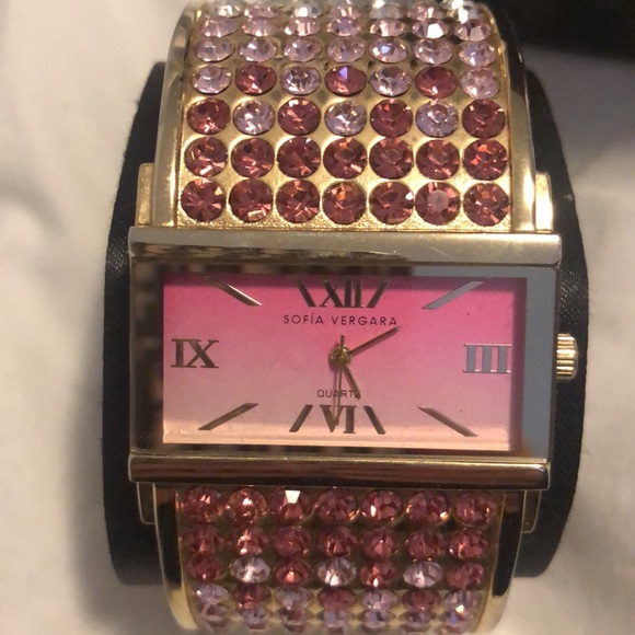 Sofia by Sofia Vergara Pink Crystal Watch - Picture 4 of 7